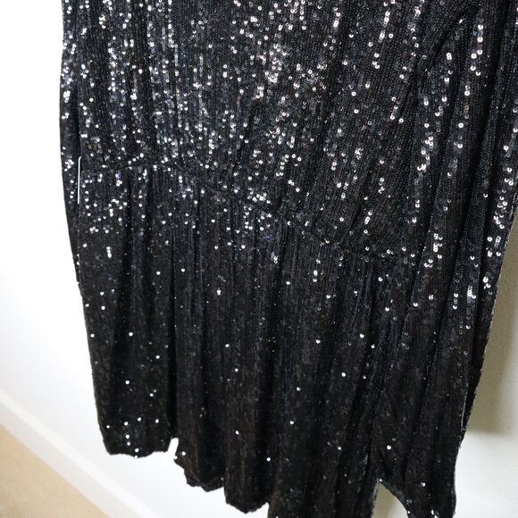 Express Black Sequin Mini Dress - Picture 3 of 4